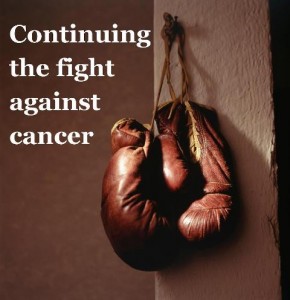 Fighting cancer boxing gloves